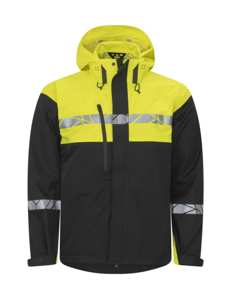 VESTE PERSONNALISÉE COUPE-VENT/IMPERMÉABLE HOMME EN RPET 160G VISIBILITÉ RENFORCÉE "TARJIK"