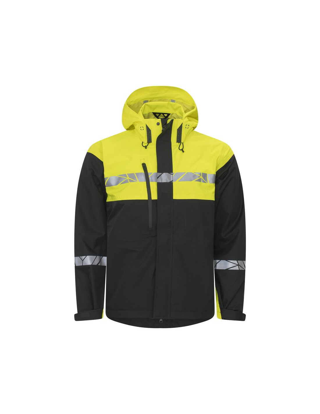 VESTE PERSONNALISÉE COUPE-VENT/IMPERMÉABLE HOMME EN RPET 160G VISIBILITÉ RENFORCÉE "TARJIK"