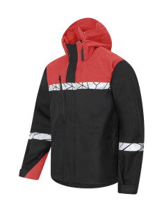VESTE PERSONNALISÉE COUPE-VENT/IMPERMÉABLE HOMME EN RPET 160G VISIBILITÉ RENFORCÉE "TARJIK"