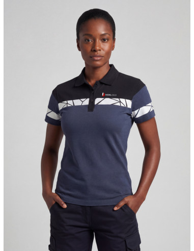 POLO PERSONNALISÉ FEMME EN COTON BIO ET RPET 200G VISIBILITÉ RENFORCÉE "NETERA"