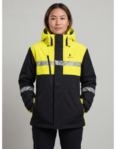 VESTE COUPE-VENT FEMME PERSONNALISABLE EN RPET 240G VISIBILITÉ RENFORCÉE "TECIMA"