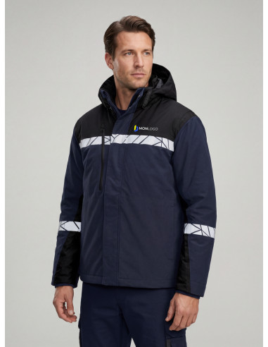 VESTE COUPE-VENT HOMME PERSONNALISABLE EN RPET 240G VISIBILITÉ RENFORCÉE "TECIMA"