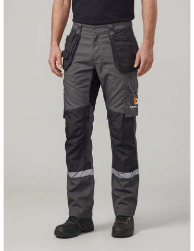 PANTALON DE TRAVAIL POCHES FLOTTANTES HOMME PERSONNALISÉ 245G VISIBILITÉ RENFORCÉE "HAREDA"
