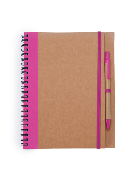 Cahier A5 personnalisable en carton recyclé et stylo "ALANI" | SIP19