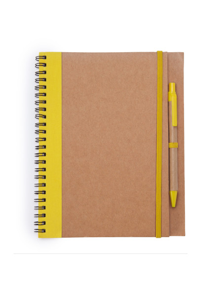 Cahier A5 personnalisable en carton recyclé et stylo "ALANI" | SIP19