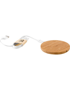 CHARGEUR SANS FIL BAMBOU "NATYLE" - Chargeurs personnalisés - SIP19