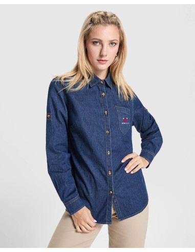 CHEMISE FEMME PERSONNALISÉE EN COTON 210G "LUJAN"