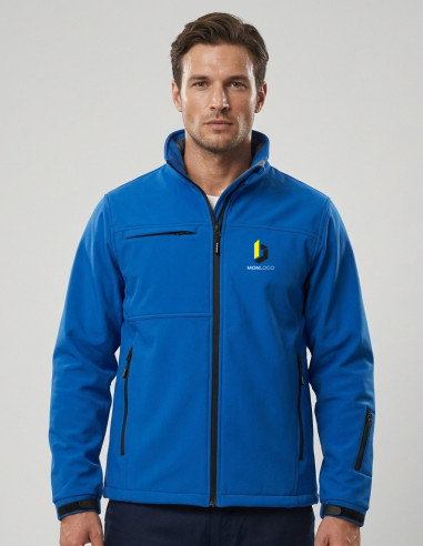 SOFTSHELL 3 COUCHES HOMME PERSONNALISABLE 330G "ALASKA"
