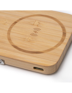 Powerbank personnalisé en bambou et aluminium recyclé 5000 mAh "YOKAS" | SIP19