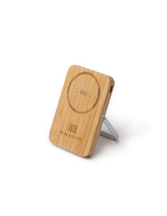 Powerbank personnalisé en bambou et aluminium recyclé 5000 mAh "YOKAS" | SIP19