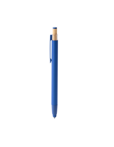Stylo en aluminium recyclé personnalisé avec poussoir bambou "KEAN" | SIP19
