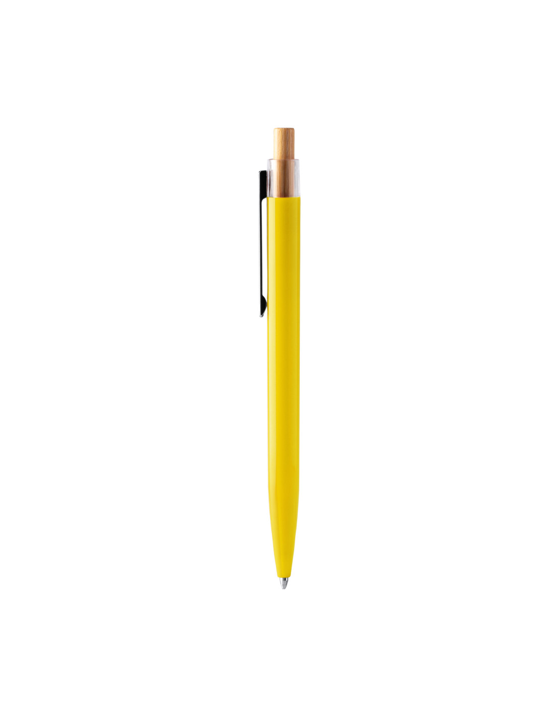 Stylo en ABS recyclé personnalisé avec poussoir bambou "DIKEN" | SIP19
