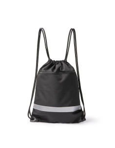 Sac à dos cordelettes personnalisé en rPET avec poche zippée "LUCIO" | SIP19 2
