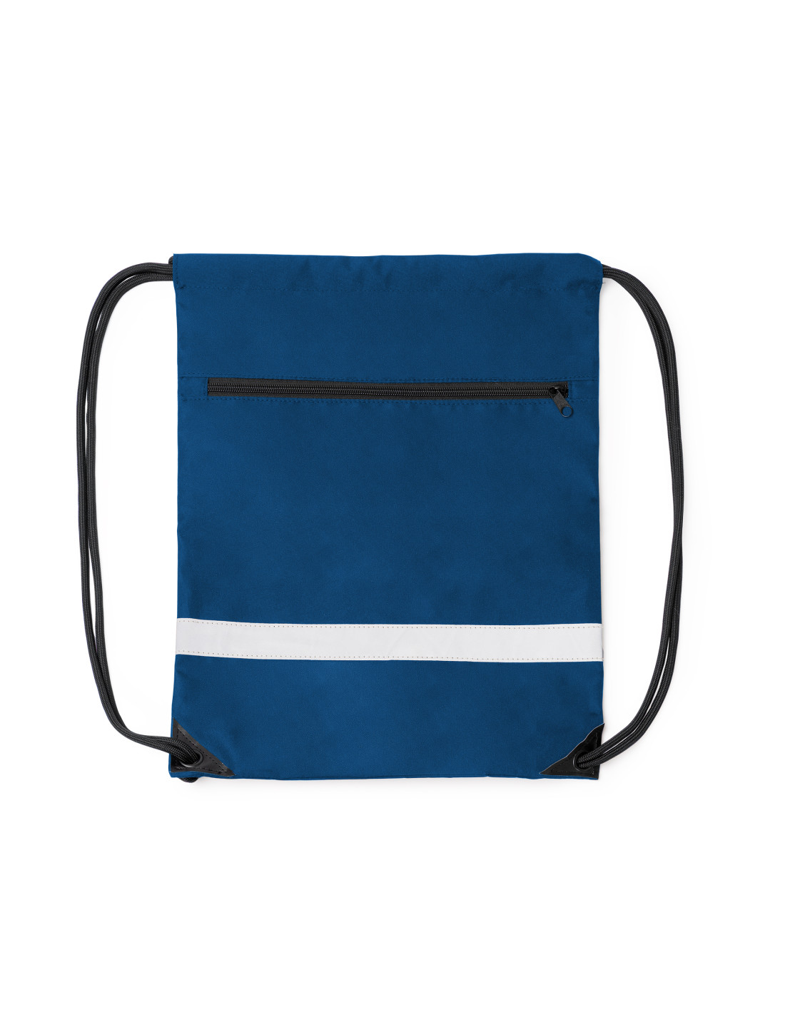 Sac à dos cordelettes personnalisé en rPET avec poche zippée "LUCIO" | SIP19