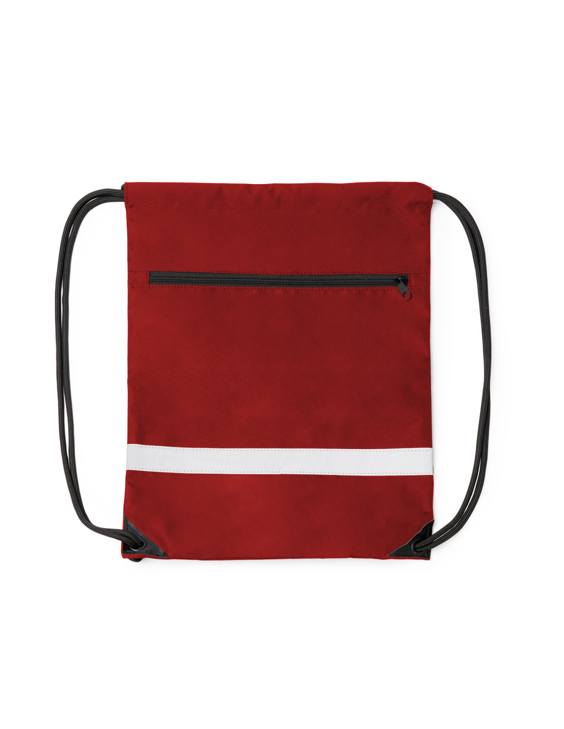 Sac à dos cordelettes personnalisé en rPET avec poche zippée "LUCIO" | SIP19