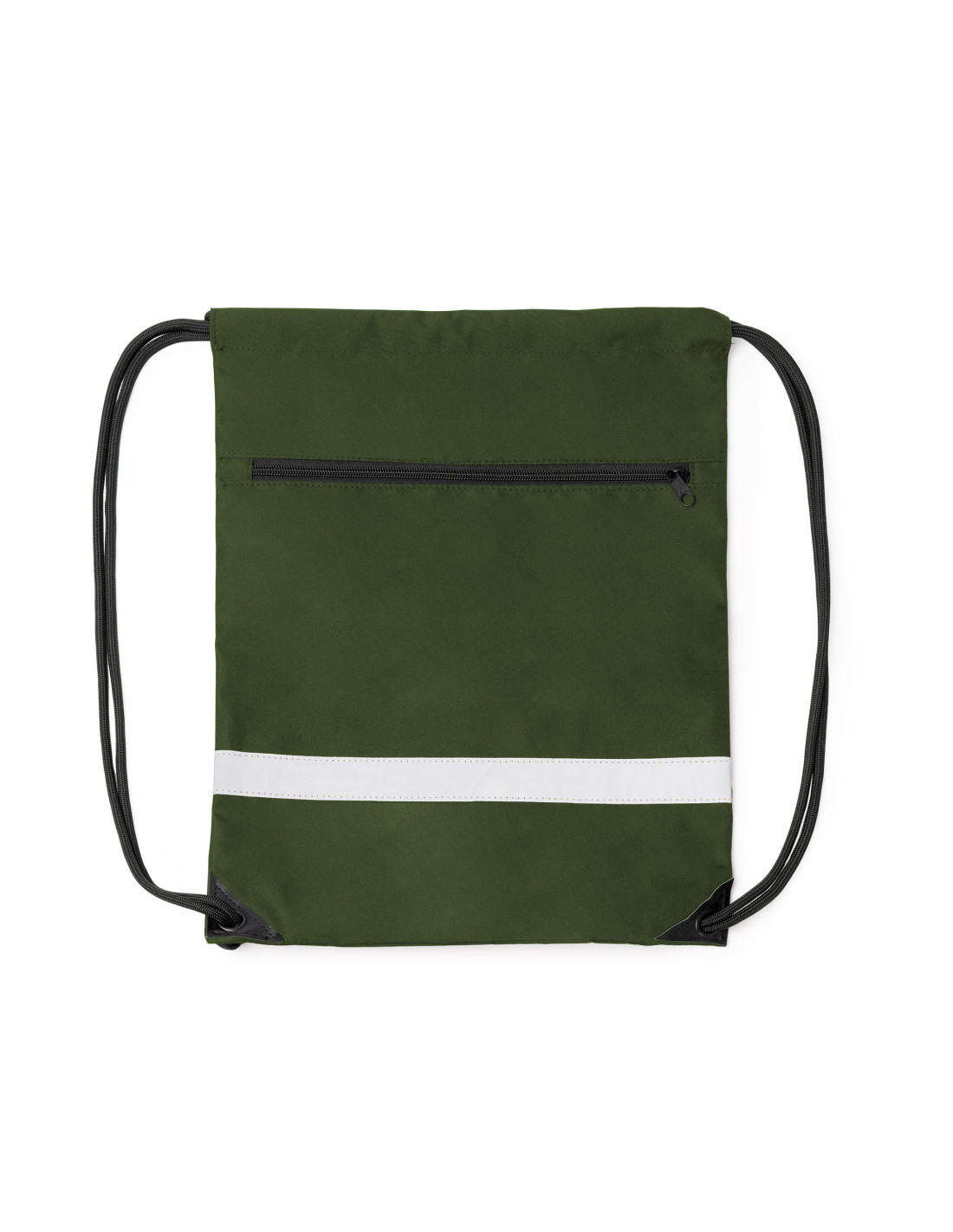 Sac à dos cordelettes personnalisé en rPET avec poche zippée "LUCIO" | SIP19