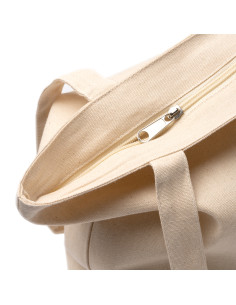 Tote bag personnalisable en coton 230g zippé avec goussets "LUCIX" | SIP19