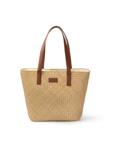 Sac à main personnalisable paille & coton avec zip "MIYAKO" | SIP19 2