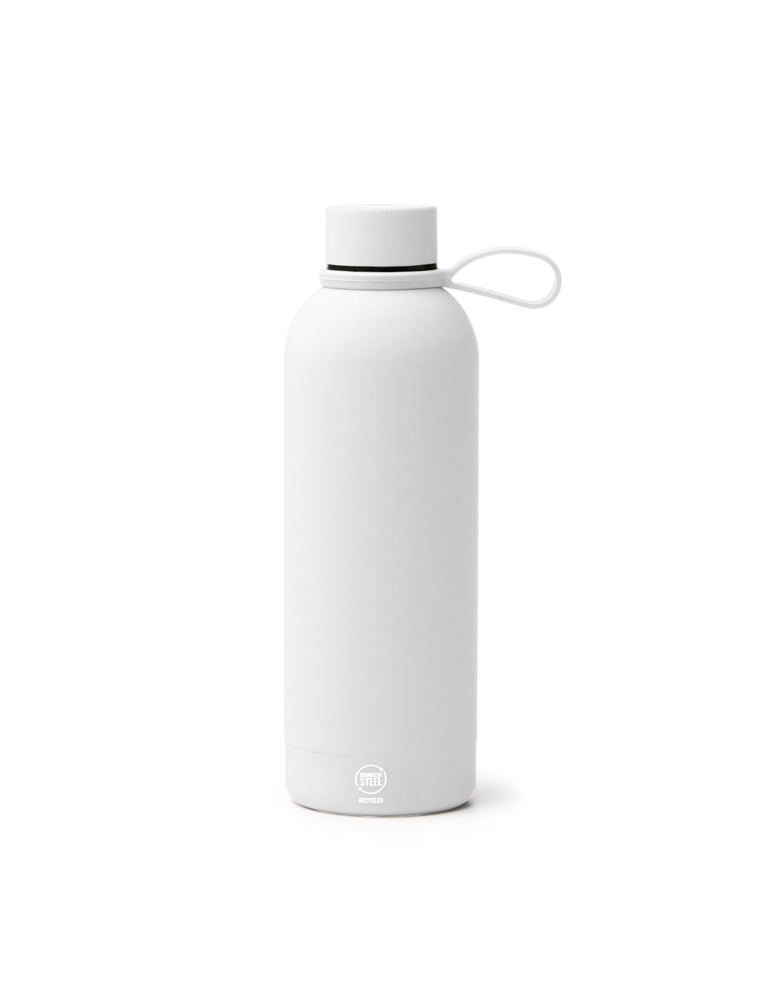 Bouteille isotherme personnalisable 500ml inox recyclé soft-touch "SIVAS" | SIP19