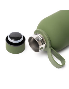 Bouteille isotherme personnalisable 500ml inox recyclé soft-touch "SIVAS" | SIP19