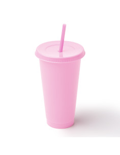 Tasse personnalisable en PP recyclé 710ml avec paille "BAKY" | SIP19