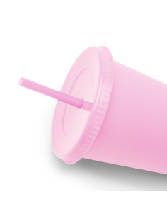 Tasse personnalisable en PP recyclé 710ml avec paille "BAKY" | SIP19