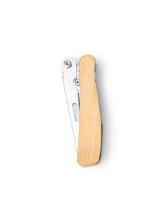 Outil multifonction 4 en 1 personnalisable inox & bambou "FUSCO" | SIP19 2