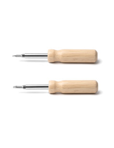 Tournevis personnalisable inox & bois avec embouts "YADOR" | SIP19 2