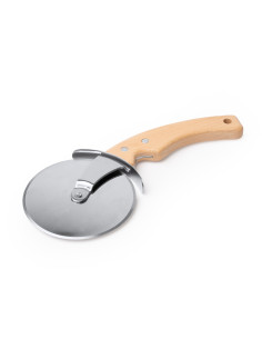 Roulette à pizza personnalisable inox & bois "ZANETI" | SIP19