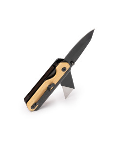Couteau multifonction personnalisable inox & bambou avec clip "ROLDI" | SIP19