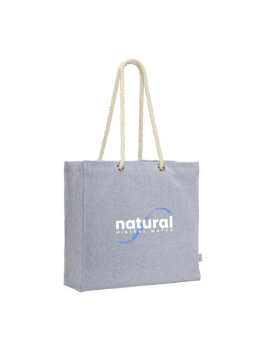 SAC DE PLAGE PERSONNALISABLE EN COTON RECYCLÉ 360G "BAYSIDE" 42x38x14cm