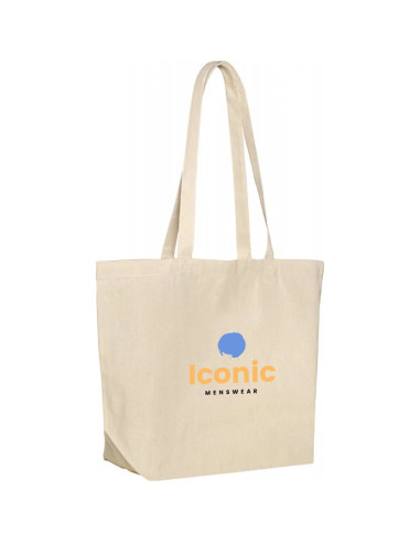 GRAND SAC SHOPPING PERSONNALISÉ EN COTON 220G "MADRAS" 47x35x15cm
