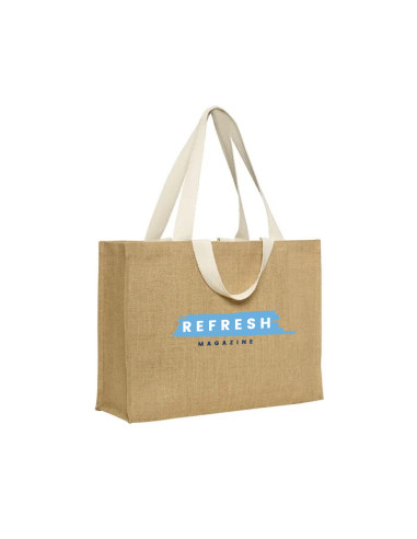 GRAND SAC SHOPPING PERSONNALISÉ EN JUTE "PHUKET" 50x37x16cm