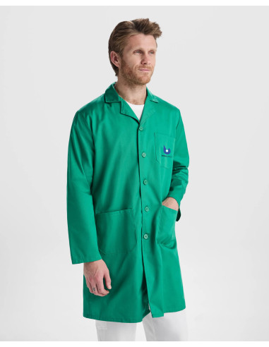 BLOUSE DE LABORATOIRE HOMME PERSONNALISABLE 195G "VACCINE"