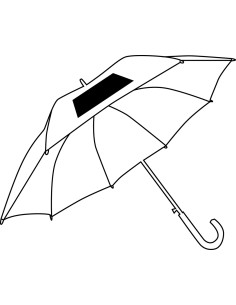 Parapluie personnalisé en bois en rPET "JAZZ" | SIP19
