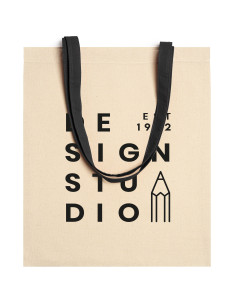 Tote bag personnalisable en coton 140g avec anses colorées "VENETO" | SIP19