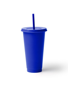 Tasse personnalisable en PP recyclé 710ml avec paille "BAKY" | SIP19