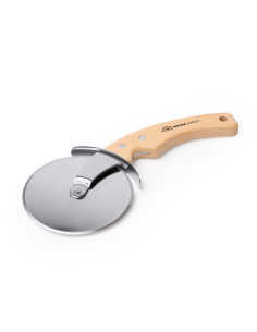 Roulette à pizza personnalisable inox & bois "ZANETI" | SIP19