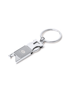 Porte-clés jeton personnalisable métal avec décapsuleur "LIBOK" | SIP19