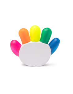 Surligneur 5 couleurs en forme de main à personnaliser "DINKU" | SIP19