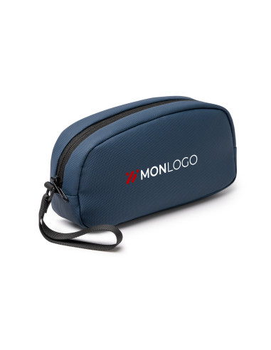 TROUSSE DE TOILETTE PERSONNALISABLE EN CUIR PU "VOLOX" 22x11x5,5cm