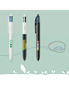 Stylo BIC 4 Couleurs ECO personnalisé en plastique recyclé | SIP19