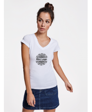 T-SHIRT COL V FEMME 155G "VICTORIA" - T-shirts personnalisés - SIP19
