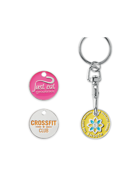 PORTE-CLES JETON CADDIE EMAILLÉ "EMY"