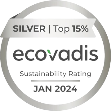 Médaille EcoVadis Silver – Top 15 % – Sustainability Rating – janvier 2024 – SIP19
