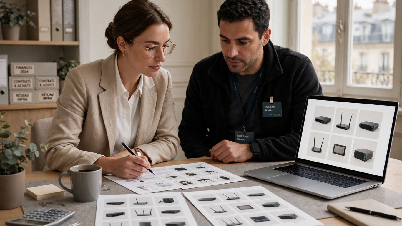 Redevances boutique réseau — Équipe analysant les règles de commission réseau