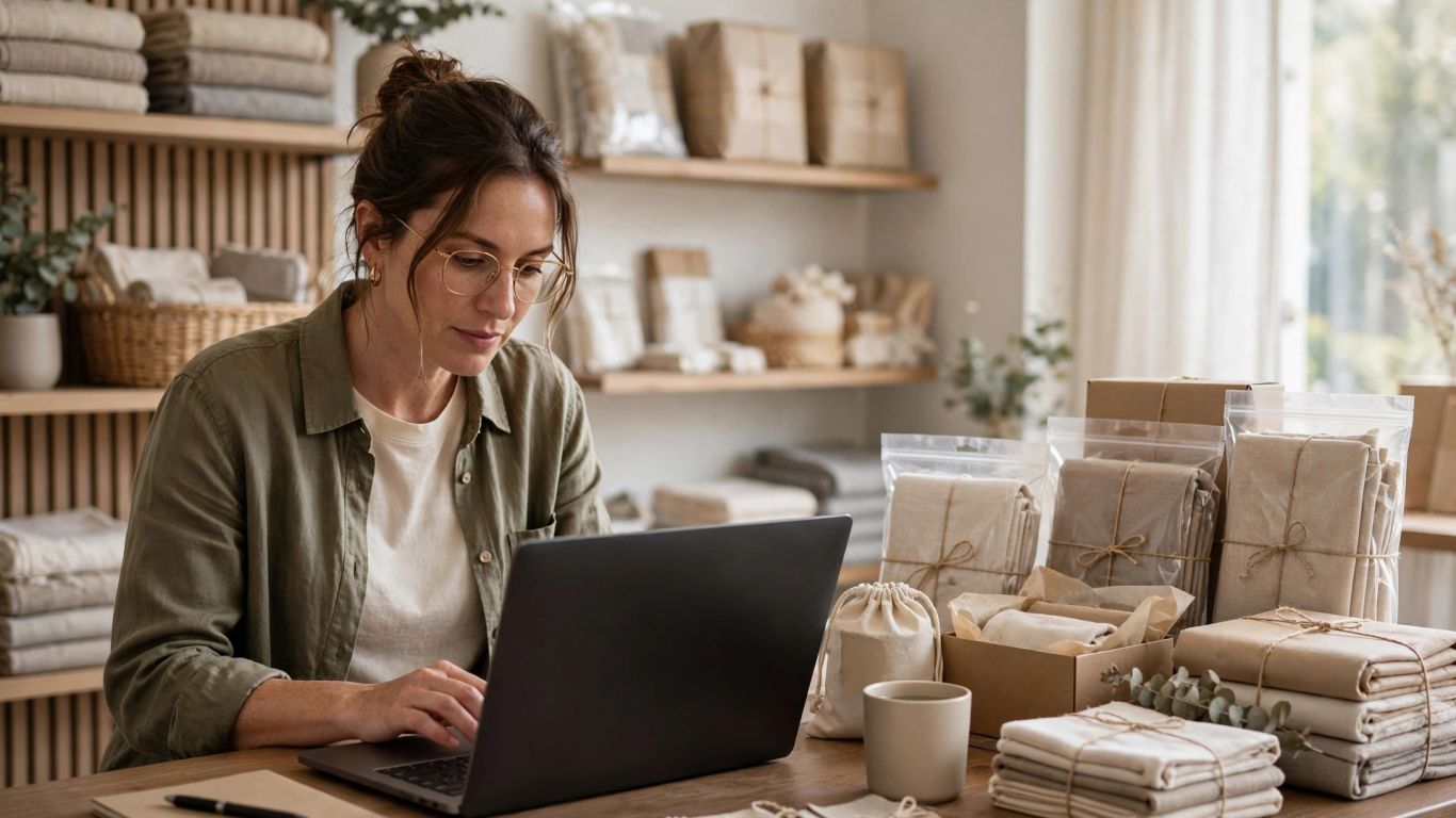 Onboarding franchisé — Franchisé consultant un catalogue d'équipement en ligne