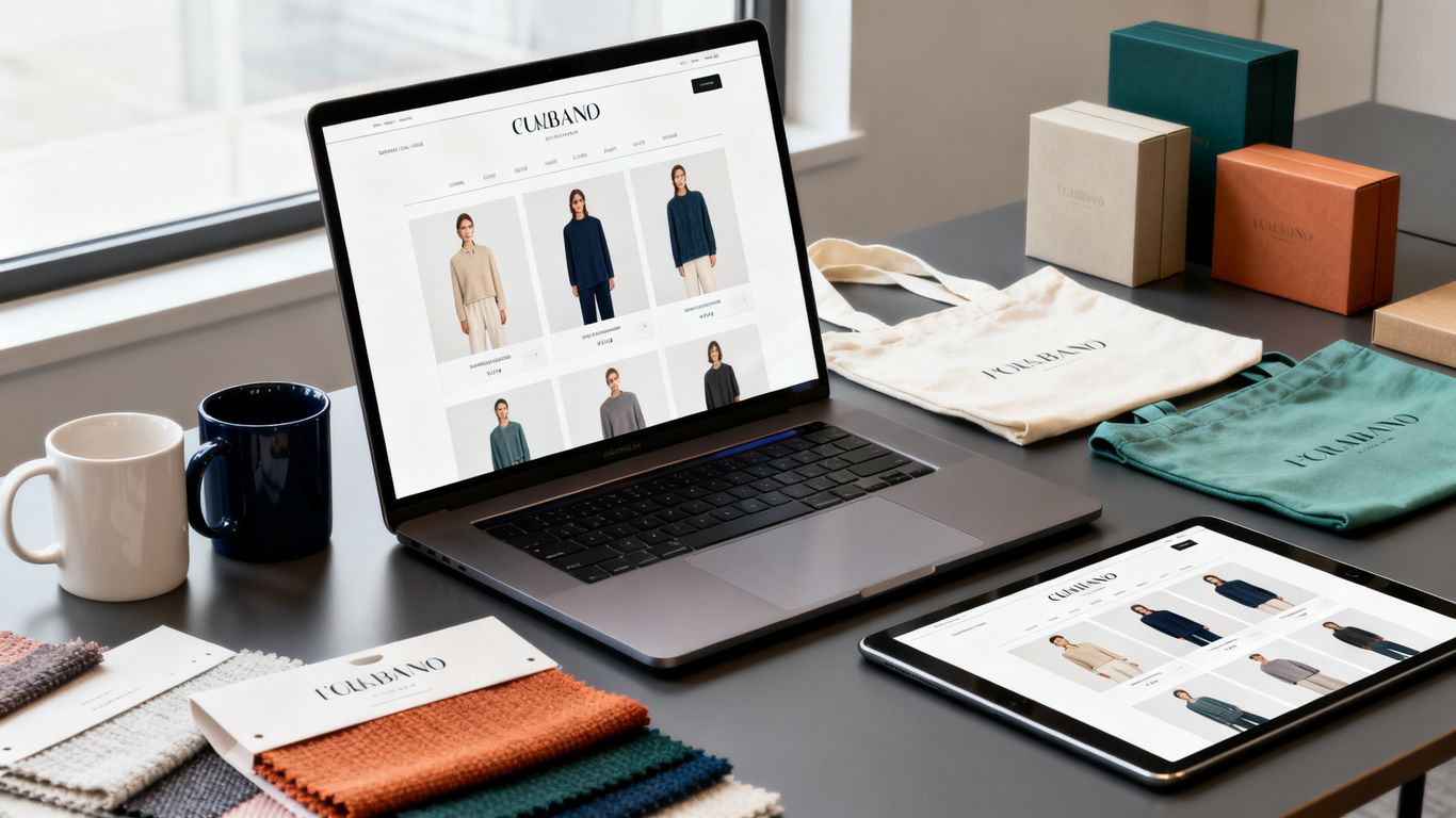 Interface e-boutique aux couleurs d'un réseau