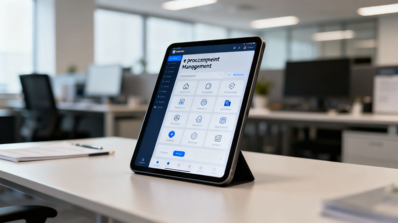 Interface simplifiée sur une tablette numérique performante