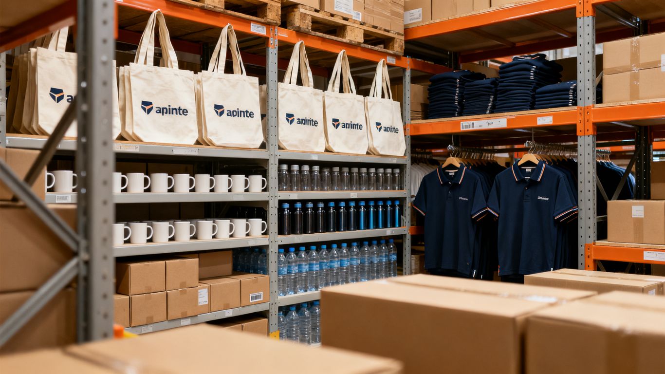 Financer stock goodies — Réserve de goodies organisée pour un réseau